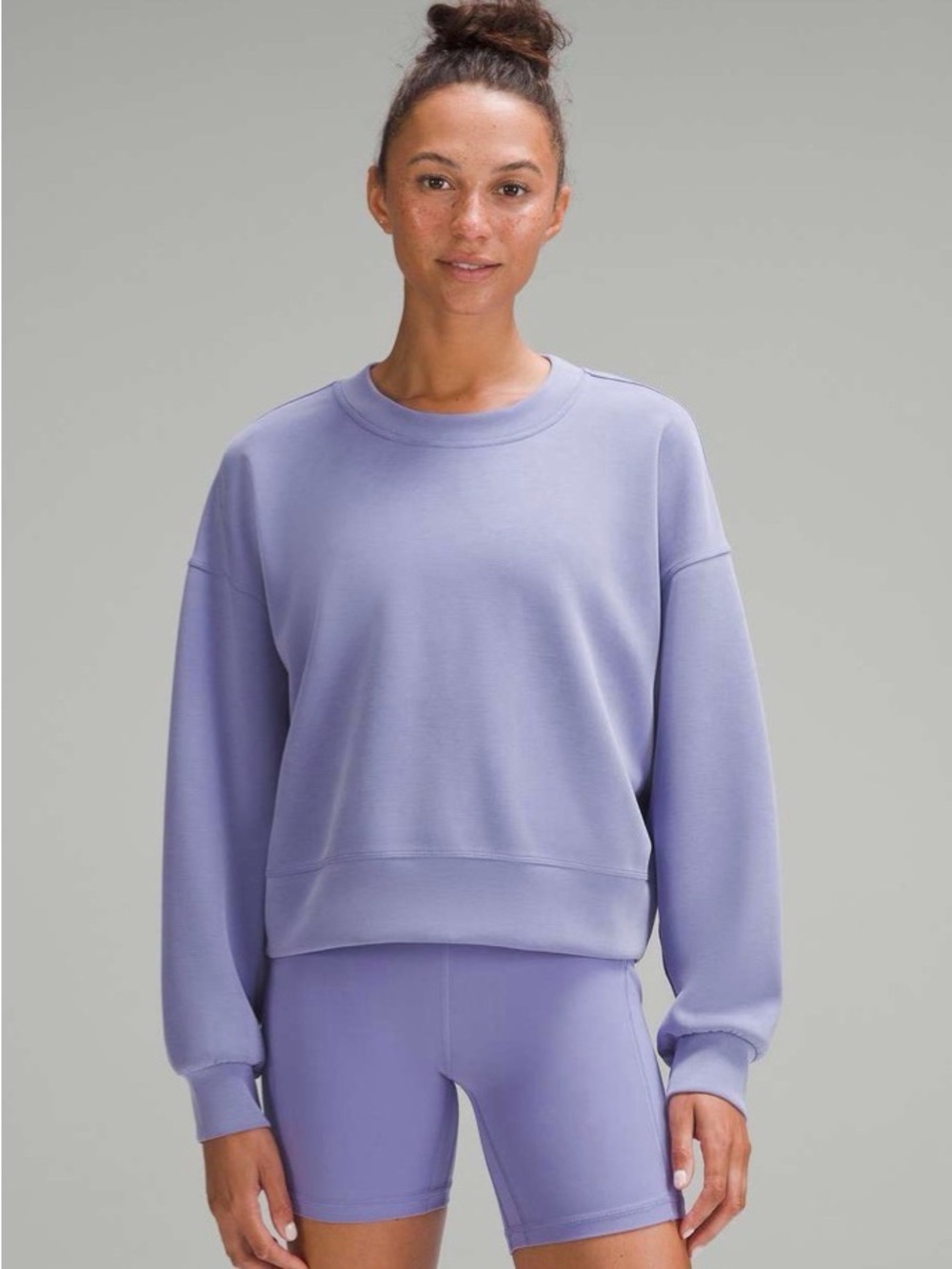Lululemon Softstreme Perfectly Oversized Cropped Crew Sweatshirt - Picture 1 of 4